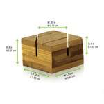 PacknWood 210ВЅIGN11, 1.55x1.55x0.9-Inch Bamboo Double Cardholder, 100/CS
