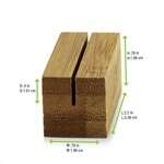 PacknWood 210BSIGN22, 2.2x0.78x0.78-Inch Bamboo Square Cardholder, 100/CS