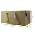 PacknWood 210BXBAG, 13.75x5.9x6-Inch Kraft Box Bag with Handles, 50/CS