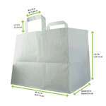 PacknWood 210CABTR, 9.5x12.5x8.9-Inch White Paper Carrier Bag, 250/CS