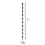 PacknWood 210CHP14BLUT, 5.7x0.23-Inch Blue & White Striped Cocktail Paper Straws - Unwrapped, 3000/CS