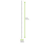 PacknWood 210CHP14WH, 5.7x0.23-Inch Solid White Cocktail Paper Straws - Unwrapped, 3000/CS