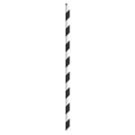 PacknWood 210CHP19BLKW, 7.75x0.23-Inch Black & White Striped Paper Straws - Wrapped, 3000/CS