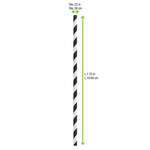 PacknWood 210CHP19BLKW, 7.75x0.23-Inch Black & White Striped Paper Straws - Wrapped, 3000/CS
