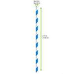 PacknWood 210CHP19BLUE, 7.75x0.23-Inch Blue & White Striped Paper Straws - Unwrapped, 3000/CS
