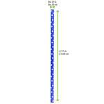 PacknWood 210CHP19DBLU, 7.75x0.23-Inch Blue & White Paper Straws - Unwrapped, 3000/CS