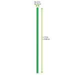 PacknWood 210CHP19FGW, 7.75x0.23-Inch Solid Green Paper Straws - Wrapped, 3000/CS