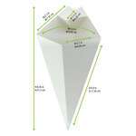 PacknWood 210CONFR2WH, 8 Oz White Paper Cones with Built-in Dipping Sauce Compartment, 500/CS