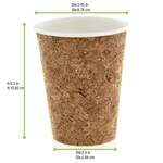 PacknWood 210CORK12, 12 Oz Insulated Corked Coffee Cup, 200/CS