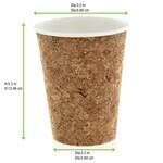 PacknWood 210CORK16, 16 Oz Insulated Corked Coffee Cup, 100/CS
