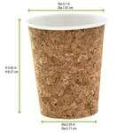 PacknWood 210CORK8, 8 Oz Insulated Corked Coffee Cup, 200/CS