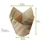 PacknWood 210CPST8J, 5 Oz 4.15-inch Dia "Tulip" Newspaper Print Baking Case, 1200/CS