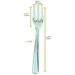 PacknWood 210CV001VBX, 3.78-Inch Unwrapped Mini Green Transparent Fork, 1000/CS