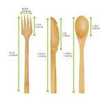 PacknWood 210CVBAK3K, 7-Inch Wrapped Bamboo Cutlery 3/1 Kit (Knife, Fork, Spoon), 250/CS