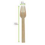 PacknWood 210CVBJN1, 6.7-inch Unwrapped Bamboo Light Fork, 500/CS