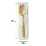 PacknWood 210CVBK2, 6.5-Inch Wooden Spork Individually Wrapped with Napkin, 250/CS