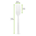 PacknWood 210CVPL611W, 5.85-Inch Unwrapped Corn White Fork, 1000/CS