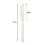 PacknWood 210CVPL622W, 6.1-Inch Unwrapped Corn White Knife, 1000/CS