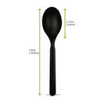 PacknWood 210CVPL633N, 5.6-Inch Unwrapped Corn Black Spoon, 1000/CS