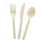 PacknWood 210CVPLK316BB, Bamboo Fiber 3/1 Cutlery Kit with Kraft Bag (Knife, Fork, Spoon, Napkin), 500/CS
