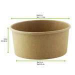 PacknWood 210DELIK12K, 12 Oz 4.49-Inch Deli Kraft Container, 500/CS