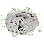 PacknWood 210EATBNEWS50, 2.8x2.8x2-Inch Newspaper Print Mini Slider Box, 500/CS