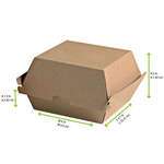 PacknWood 210EATBURG145K, 5.7x5x3.25-Inch Kraft Corrugated Hamburger Clamshell Take Out Box, 500/CS