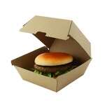 PacknWood 210EATBURG145K, 5.7x5x3.25-Inch Kraft Corrugated Hamburger Clamshell Take Out Box, 500/CS