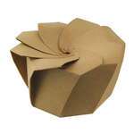 PacknWood 210GAMI750K, 24 Oz Kraft Paperboard Salad Cup with Origami Folding Lid, 100/PK