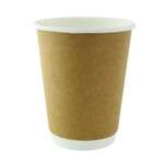 PacknWood 210GCDW12K, 12 Oz Double Wall Kraft Compostable Paper Cup, 500/CS