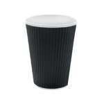 PacknWood 210GCR20N, 20 Oz Rippled Black Cup, 500/CS