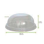 PacknWood 210GKL90D, 3.5-inch Clear PET Dome Lid for 210POC181N & 210GPU12 Cups, 1000/CS