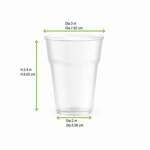 PacknWood 210GPLA251, 8 Oz Clear Compostable Drinking Serving Cup for Cold Drinks, 1250/CS