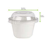 PacknWood 210GPU351L, 4.5-inch Clear PET Lid for 210GPU350 & 210GPU500 Bowls, 500/CS