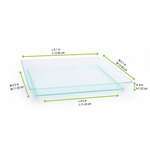 PacknWood 210KLAR1313, 5-inch Klarity Square Transparent Green Dish, 100/PK