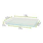 PacknWood 210KLAR1813, 5-inch Klarity Rectangular Transparent Green Dish, 100/PK