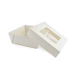 PacknWood 210KRAYWH115, 12 Oz White Kray Boxes with PET Window Lid, 250/CS