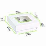PacknWood 210KRAYWH135, 22 Oz White Kray Boxes with PET Window Lid, 250/CS