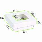 PacknWood 210KRAYWH155, 34 Oz White Kray Boxes with PET Window Lid, 250/CS