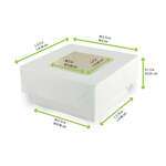 PacknWood 210KRAYWH85, 7 Oz White Kray Boxes with PET Window Lid, 250/CS