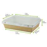 PacknWood 210KVIEW1000, 32 Oz Laminated Kraft Box with Clear PET Lid, 100/PK