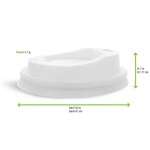 PacknWood 210LGDW4, 2.5-inch Compostable Coffee Lid for 4 Oz Cups, 1000/CS