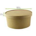 PacknWood 210LSOUP185K, 7-inch Matching Kraft Lids For: 210PC1550K, 360/CS