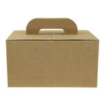 PacknWood 210LUNCHGO3, 13-inch Kraft Take Out Lunch Box with Handles, 20/PK