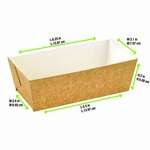 PacknWood 210MBAKE518, 20 Oz Rectangular Microflute Baking Mold, 340/CS