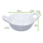 PacknWood 210MBPCOTTE, 1 Oz Mini Porcelain Casserole Dish, 24/PK