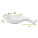 PacknWood 210MBPCUIC, 1 Oz Mini White Square Spoon, 24/PK