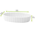 PacknWood 210MBPOVAL, 2 Oz Mini White Porcelain Oval Dish, 24/PK