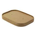PacknWood 210PCRLK, 7-inch Rectangular Kraft Lid with Lamination for 210PCREC Series, 200/CS