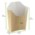 PacknWood 210PFMBRUN, 16 Oz Large Kraft French Fry Pails, 1000/CS